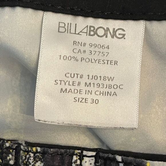 Billabong Mens Boardshorts Printed Mid Length Yellow Black Size 30 - Picture 3 of 7